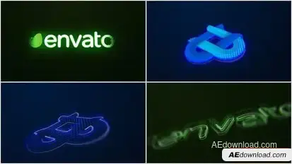 Glowing Logo Reveal Logo Stings template preview