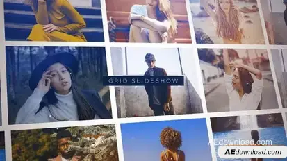Grid Fashion Slideshow Openers template preview