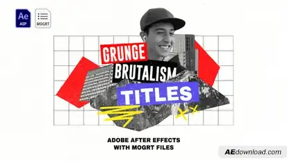 Grunge Brutalism Titles Titles template preview