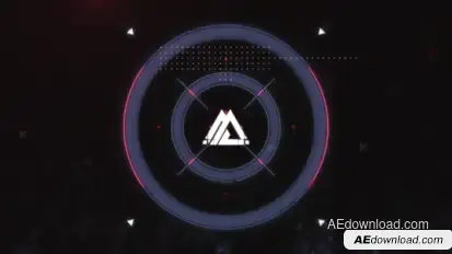 Grunge Glitch Intro Logo Stings template preview