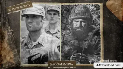 Grunge History Slideshow Video Displays template preview