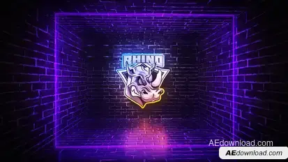 Grunge Neon Logo Logo Stings template preview