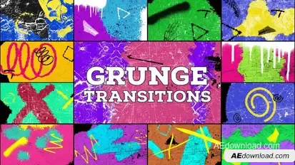 Grunge Transitions Elements template preview