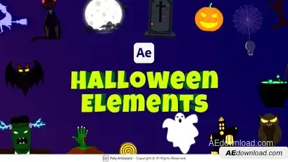 Halloween Elements For After Effects Elements template preview