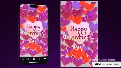 Hearts Balloons Logo reveal Logo Stings template preview