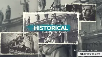 Historical Slideshow - Vintage Documentary Video Displays template preview