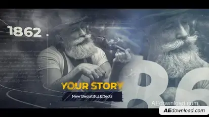 History Slideshow And Timeline Video Displays template preview