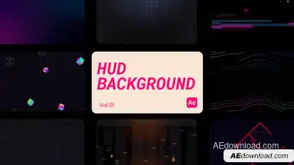 HUD Backgrounds 01 for After Effects Elements template preview