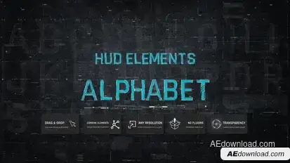 HUD Elements Alphabet Titles template preview