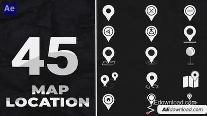 Icon Map Location Pack Elements template preview
