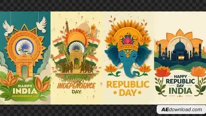 Indian Festive PaperCut – Intros and Elements Openers template preview