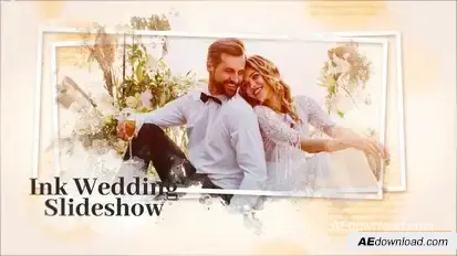Ink Wedding Slideshow Openers template preview