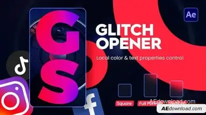 Instagram Dynamic Glitch Opener Openers template preview