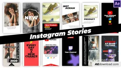 Instagram Stories Titles template preview