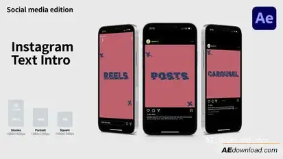 Instagram Text Intro | Reels / Shorts / Tik Tok Openers template preview