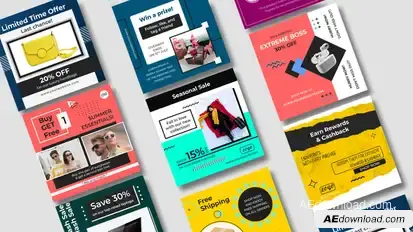 InstaPost 1080x1080 Video Displays template preview