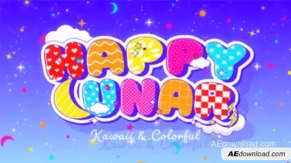 Kawaii Colorful Titles Titles template preview