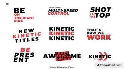 Kinetic Titles | After Effects Titles template preview