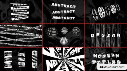 Kinetic Typography Titles template preview