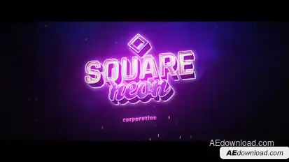 Lightning Neon Logo Logo Stings template preview