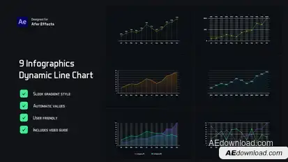 Line Chart Infographics Infographics template preview
