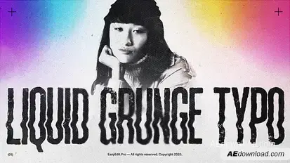 Liquid Grunge Typography Titles template preview