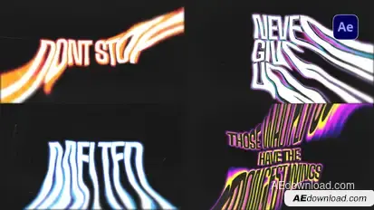 Liquid Melting Text Effect Titles template preview