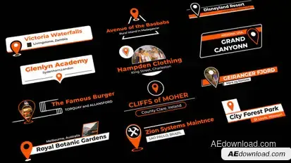 Location Lower Thirds Titles template preview