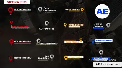 Location Titles | AE Elements template preview