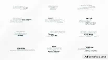 Lower Thirds | Corporate Path Titles template preview