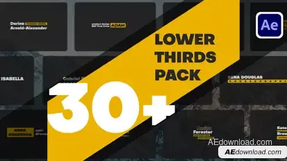 Lower Thirds Pack Elements template preview