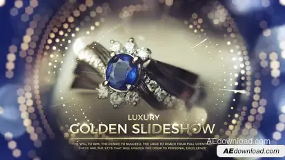 Luxury Golden Slideshow Video Displays template preview
