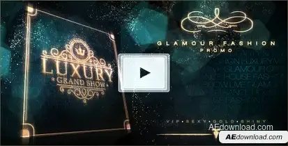 Luxury Grand Show | Glamour Golden Promo Video Displays template preview