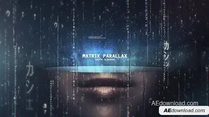 Matrix Parallax Slideshow Video Displays template preview