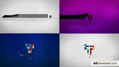 Minimal Dynamic Domino Logo Reveal Logo Stings template preview