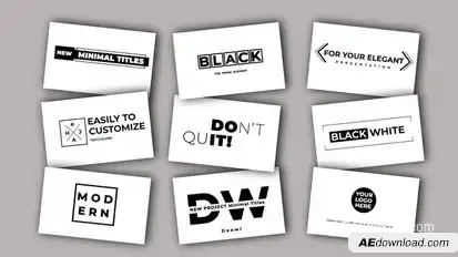 Minimal Titles | After Effects Titles template preview