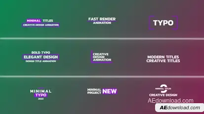 Minimal Titles | After Effects Titles template preview