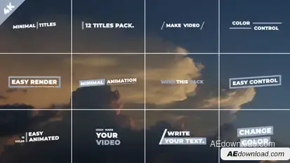 Minimal Titles | After Effects Titles template preview