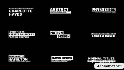 Minimal Titles | After Effects Titles template preview
