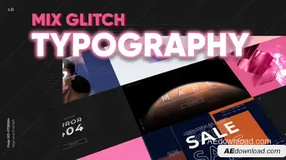 Mix Glitch Typography Titles template preview