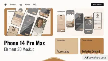 Mobile App Gold Product Promo template preview