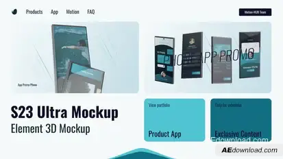 Mobile App Presentation Product Promo template preview