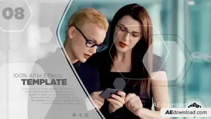 Modern Corporate Slideshow4 Video Displays template preview