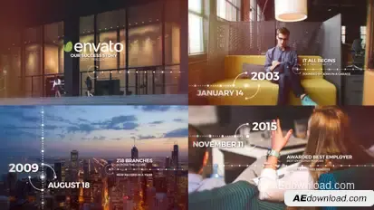 Modern Timeline Video Displays template preview