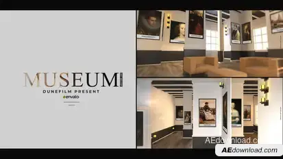 Museum Art Gallery Video Displays template preview