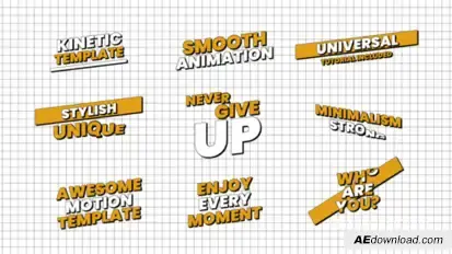 Neo-Brutalism Titles Titles template preview