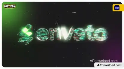 Neon Grunge Logo Reveal Logo Stings template preview