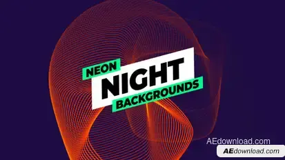 Neon Night Backgrounds Elements template preview