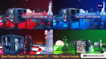 News Program Opener-Talk Show Opener V-2 broadcast-packages template preview