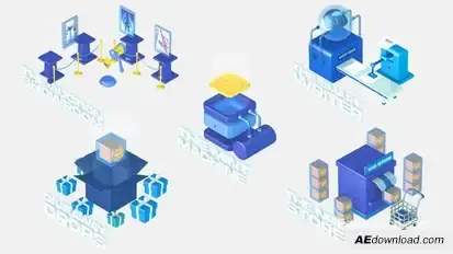 NFT 3D Isometric Concepts Elements template preview
